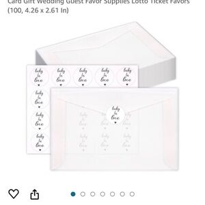 White Wedding Favor Envelopes